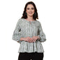 OOMPH! Peplum Tops for Women, Green - mt531