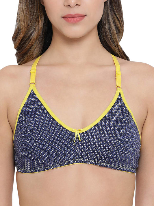 Clovia WomenS Cotton Full Cup Bra (Br1627Y0834B_Blue_34B)