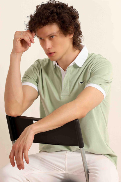 BE ACTIVE Mens Casual Polo Tshirt with Contrast Collar|| Tshirt for Men || Tshirt for Men Stylish || Tshirt for Men Polo (PTP00