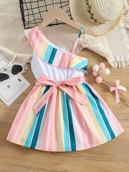 TAGAS Baby Girls Polyester Fit and Flare Knee-Length Dress | Girls Dress Multicolour
