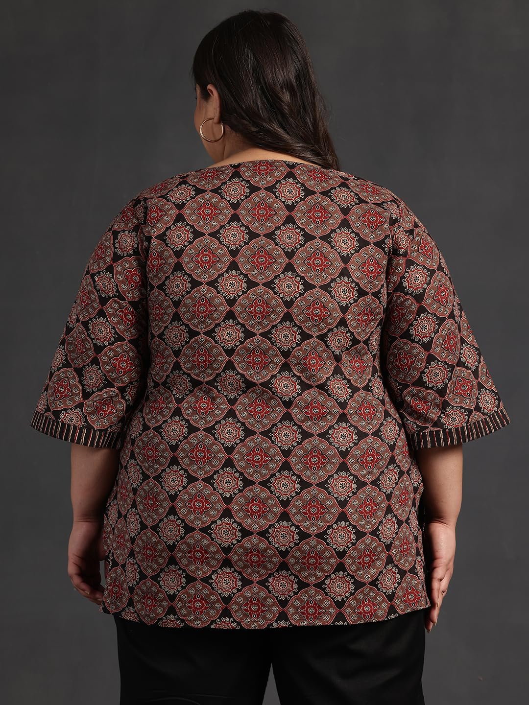 Extra Love By Libas Women's Cotton Printed Straight Kurti