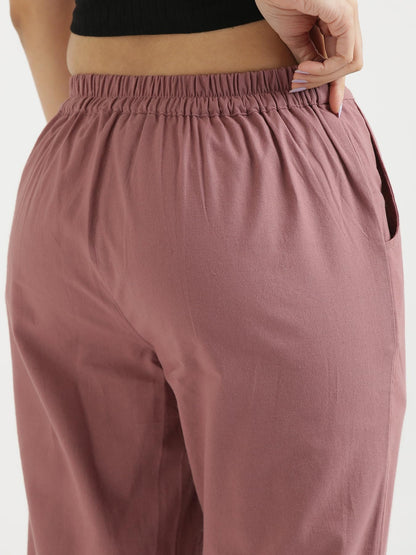 Digital Shopee Women Cotton Pant Stretchable Regular Slim Fit Trouser | Pocket Pants For Office | Cotton Casual Pant For WomenS