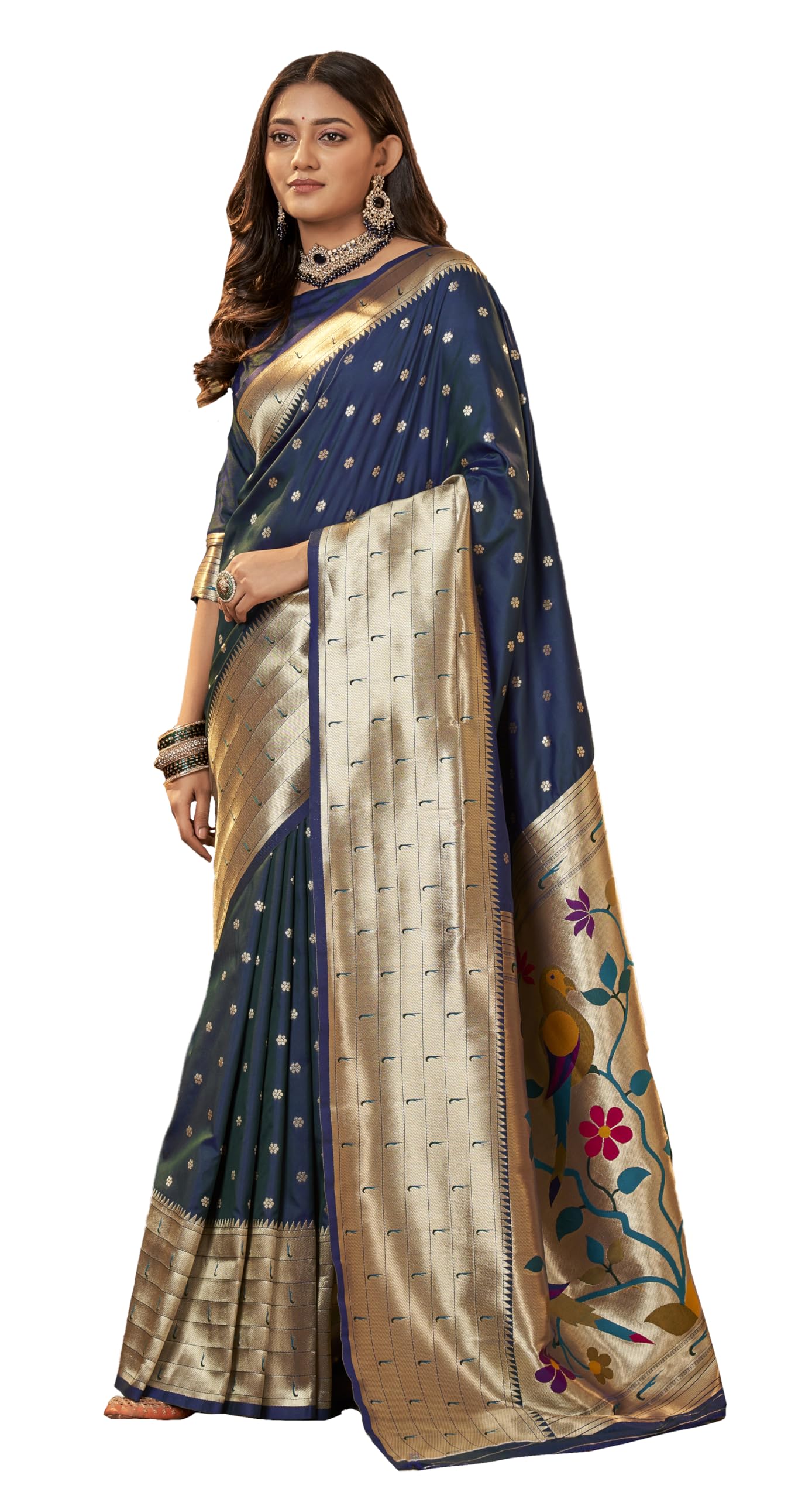 Pujia Mills Woman Pure Paithani Silk Banarasi Saree Indian Ethnic Wear Latest Kanjivaram Banarasi Saree In 2025 Woven Gold Zari