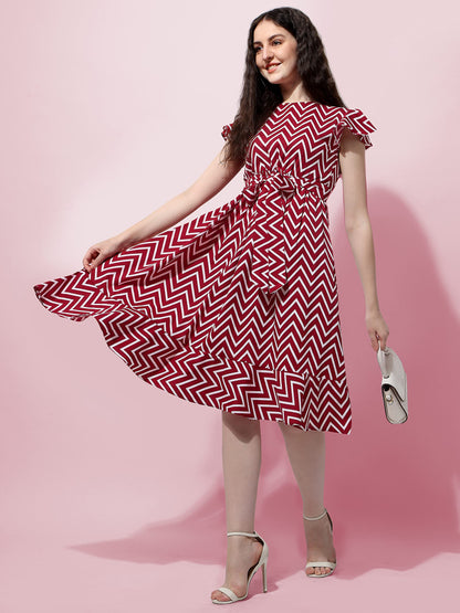 Oomph! WomenS Western & Fusion Wear Western Dresses For Women Red - Md507