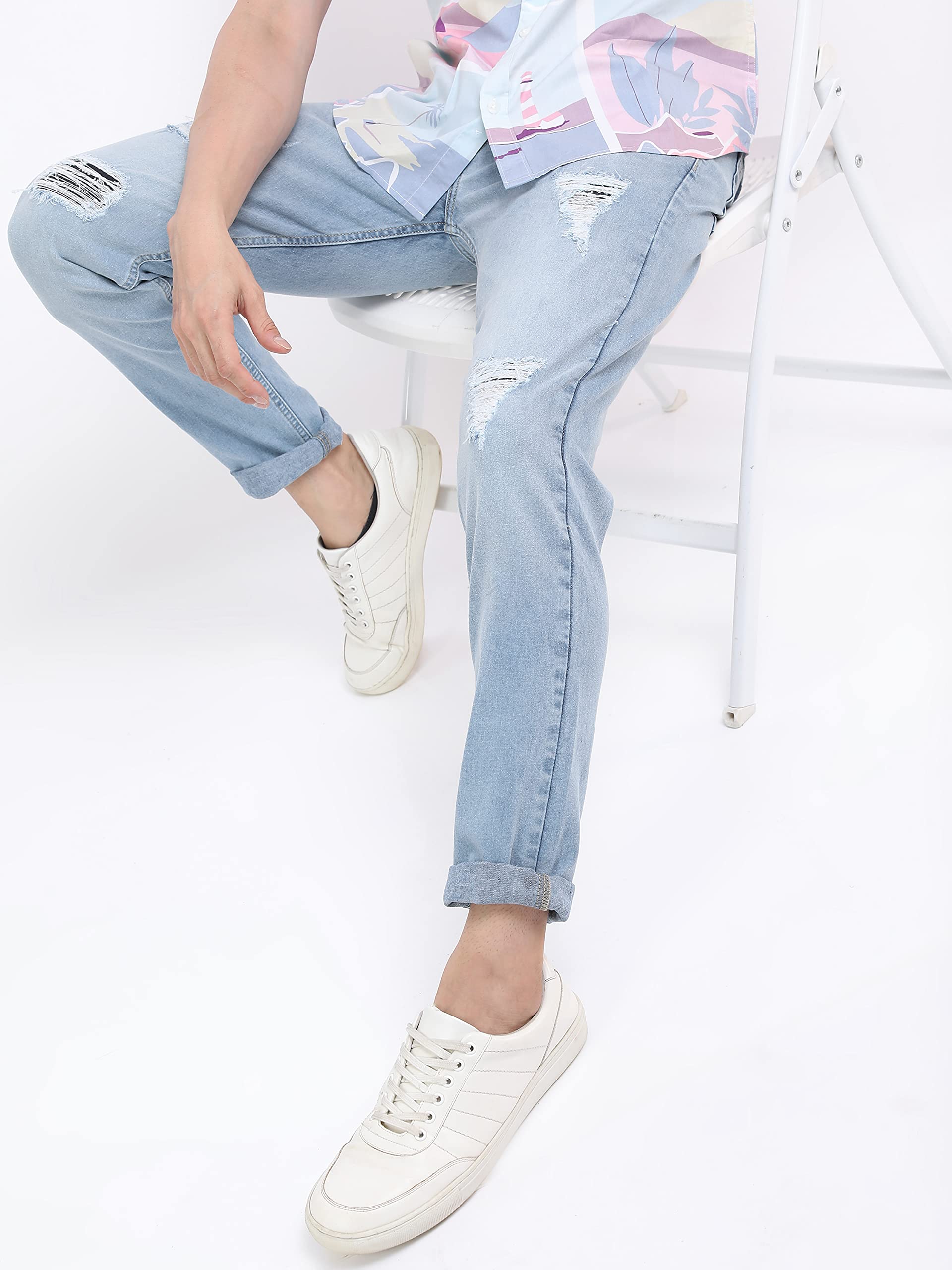 KETCH Mens Blue New Slim Tapered Jeans