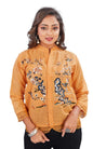 Kesudi WomenS Embroidered Button-Down Shirt For WomenS | Casual Wear Floral Design Tunic Shirt | 3/4 Sleeve Mandarin Collar Sh
