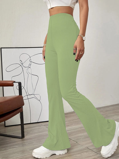 Shasmi Pista Green Womens Yoga Dress Pants Stretchy Work Slacks Business Casual Office Flare Bell-Bottom/Boot-Cut Elastic Waist