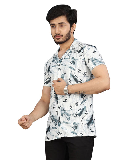I Enterprise Half Sleeve Relaxed Fit MenS Casual Shirt | Cotton Blend Oversized Shirts For Men Loose Fit | Oversized Printed Sh