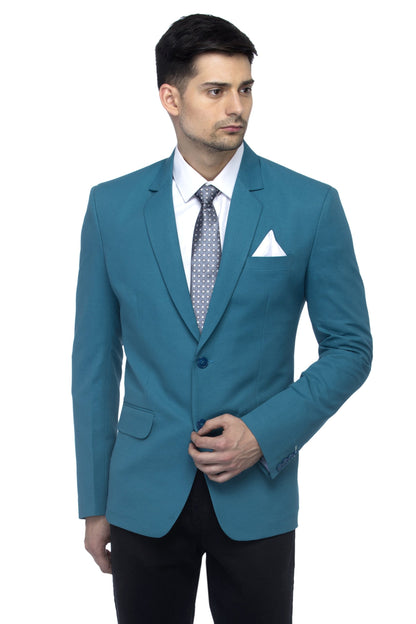 Favoroski MenS Cotton Blend Blazers - Turkish Green