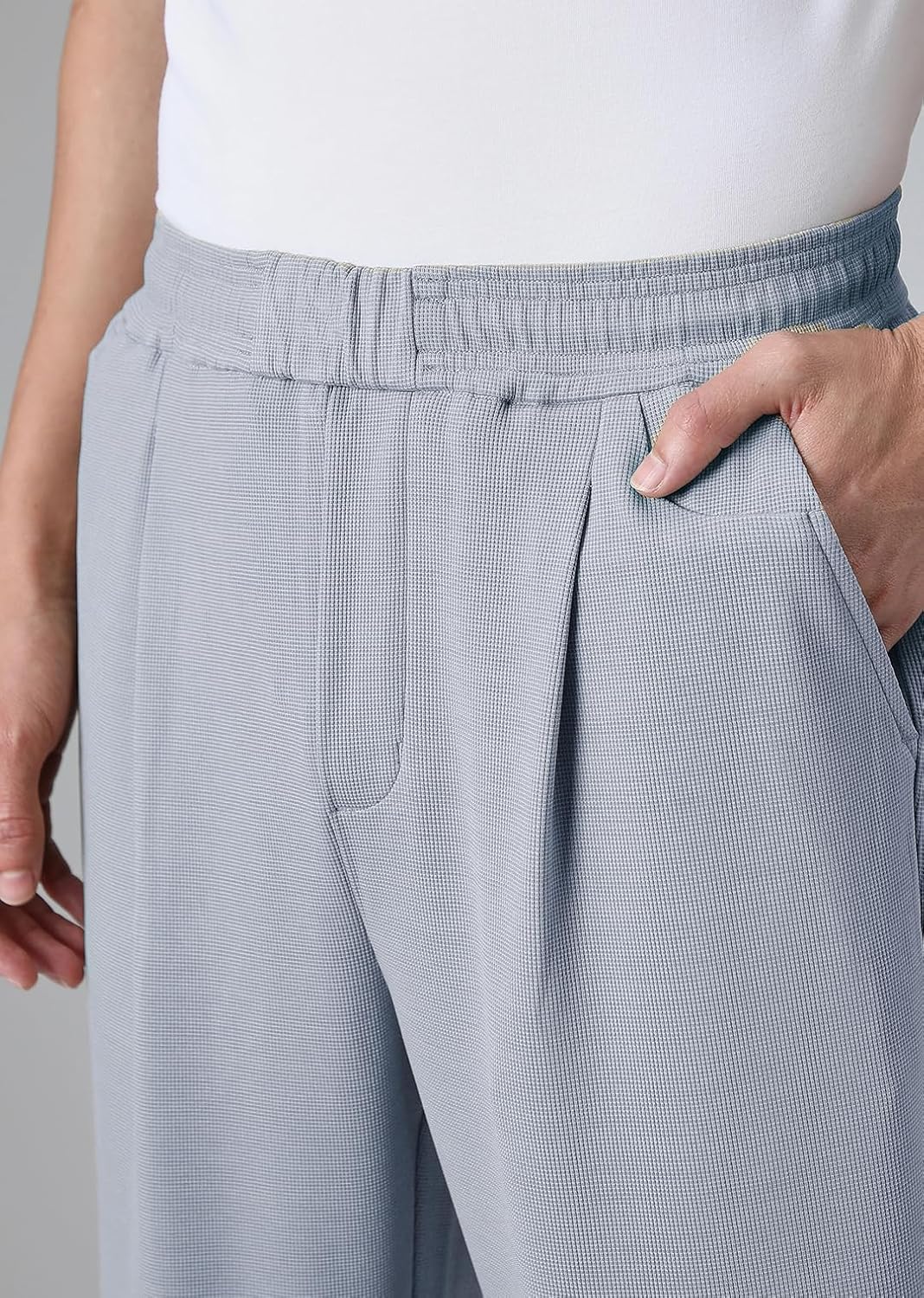 Kotty MenS Relaxed Fit Casual Trouser | Elastic Waistband | Lightweight & Breathable Fabric | Stylish Straight-Leg Pants For Ev