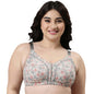 Enamor Womens Nylon Blend Non Padded Wire Free Full Coverage Smooth Contour Lift Bra with 3-Section Cups Support- F097(F097-Mid