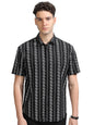 Ketch Men Relaxed Fit Half Sleeve Shirt Khsh001886 Black L