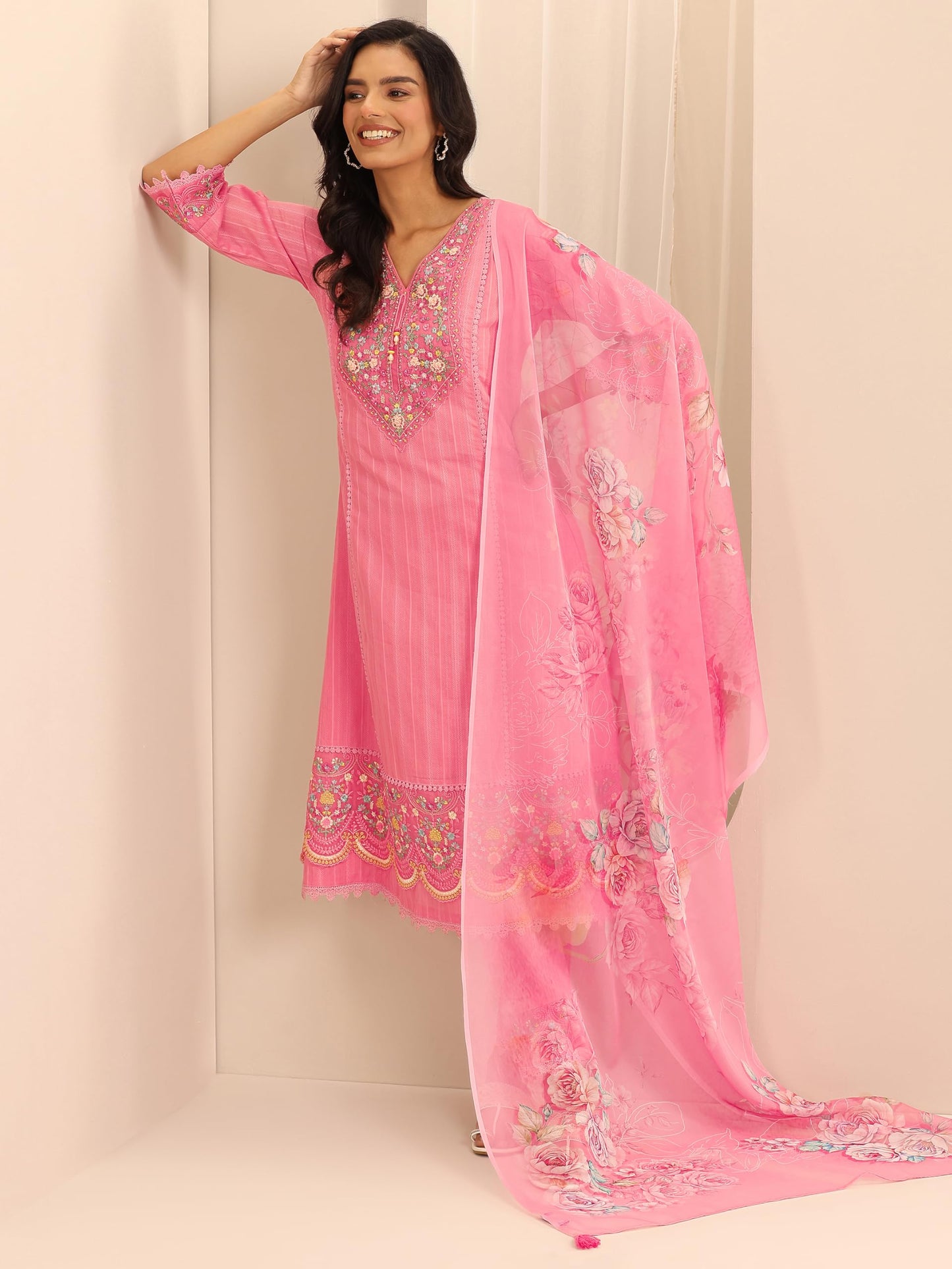 Libas WomenS Cotton Blend Kurta Set (99788