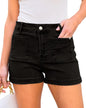 Shasmi Girls & Womens Black Casual Summer Denim 2025 Fashion Shorts Mid Waisted Ripped Jean Shorts with Pockets, Vintage Wash,