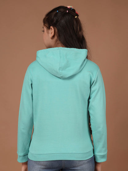 Kyda Kids Girls Cotton Hooded Neck Hoodies - Sweatshirt With Hoodies Full Sleeves Girls Winter Wear, Long Sleeve Sweatshirts For
