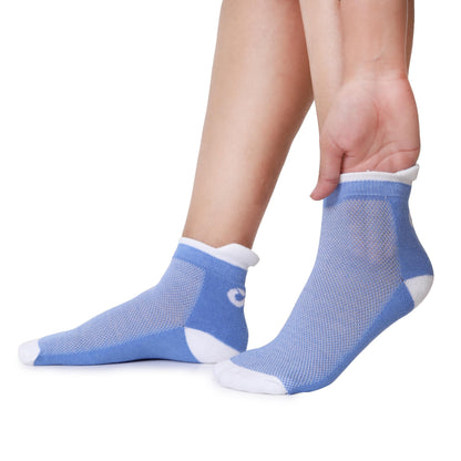 Xjarvis Mexico WomenS Ankle Socks - Half Terry Cushioned Sole, Breathable Combed Cotton, Odour-Free - For Running, Gym, Sports