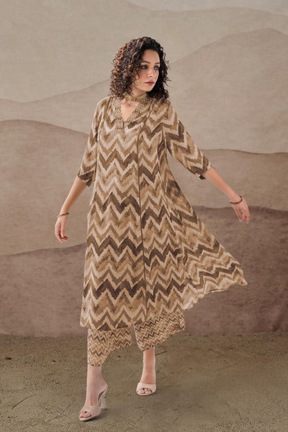 Toochki Salwar Suit Set For Women | Kurta Set For Women | Zig Zag Printed Salwar Suits | Ethnic Wear Salwar Suits | Two Piece Ku
