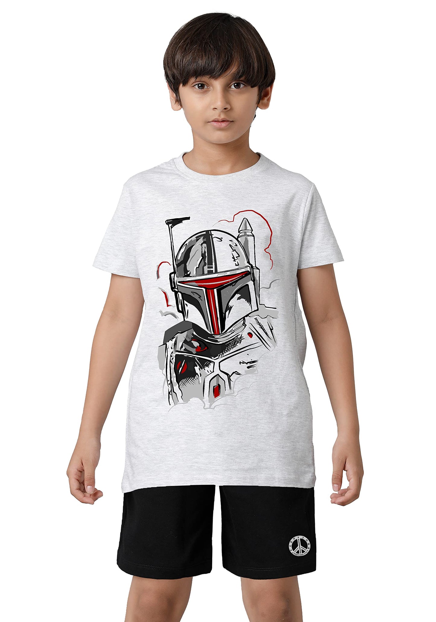 Kyda Kids Boys Cotton Printed Round Neck T-Shirts - Multicolor (Pack Of 5)