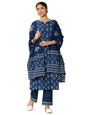 Libas WomenS Cotton Floral Kurta Set (400032Or_Blue