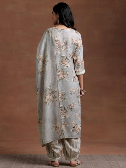 Libas WomenS Cotton Kurta Set (35359_Grey