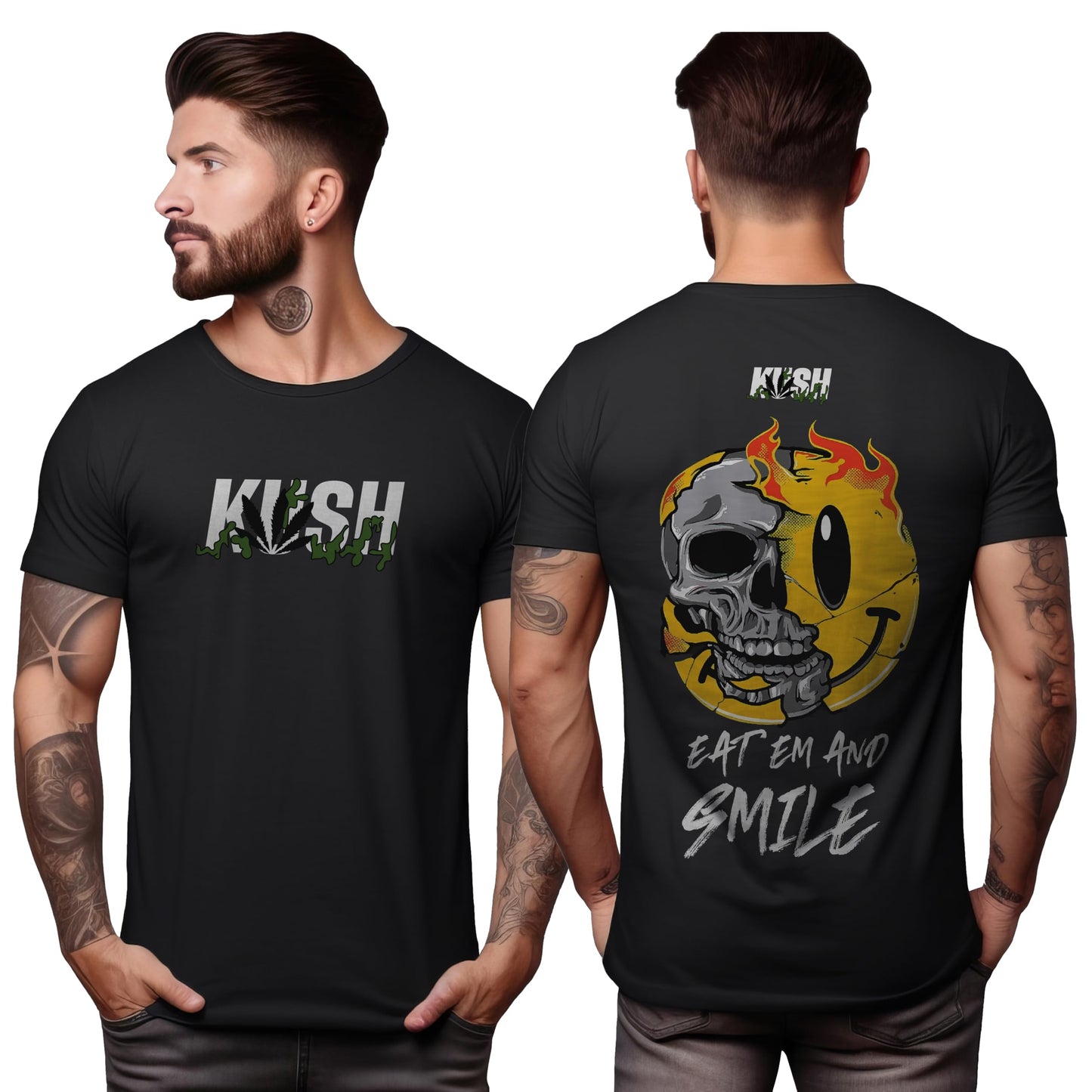 Peppyzone Mens Regular Fit T-Shirt (PZ-Trendy-44_Black