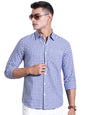 Thomas Scott Men | Long Sleeves | Gingham Checks | 100% Cotton | Spread Collar | Casual Shirt | (Available in Plus Size)(TS1481_