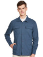 The Indian Garage Co Blue Regular Fit Cutaway Collar Solid Long Sleeves Shirt