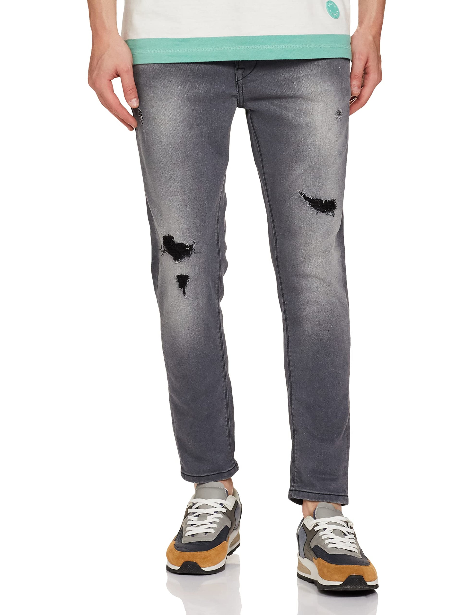 Pepe Jeans MenS Mid Rise Tapered Fit Jeans