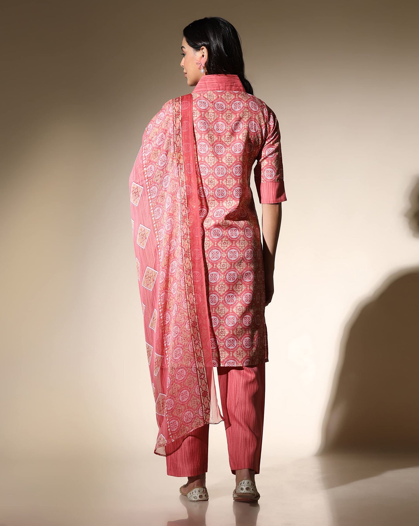 Leriya Fashion Kurta Pant Dupatta Set || Cotton Blend Block Printed Kurtis Pant With Dupatta For Women || Perfect For Office ||