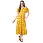 Oomph! WomenS Western & Fusion Wear Midi Dresses For Women, Beach, Yellow - Md53