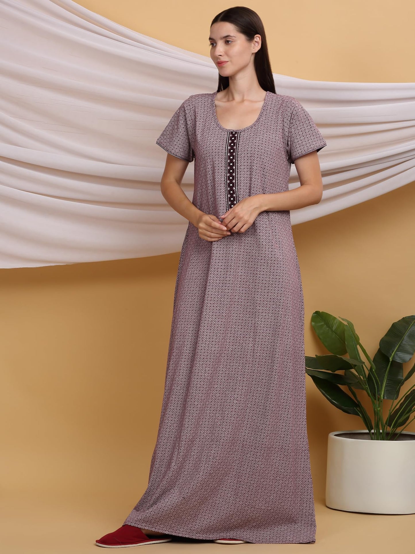 Sweet Dreams Women Printed Night Dress