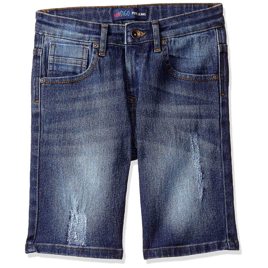 Pepe Jeans Boys Slim Fit Shorts (Pb800544L57_Used Blue_4)