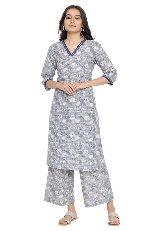 Aurelia Womens Cotton Kurta & Palazzo