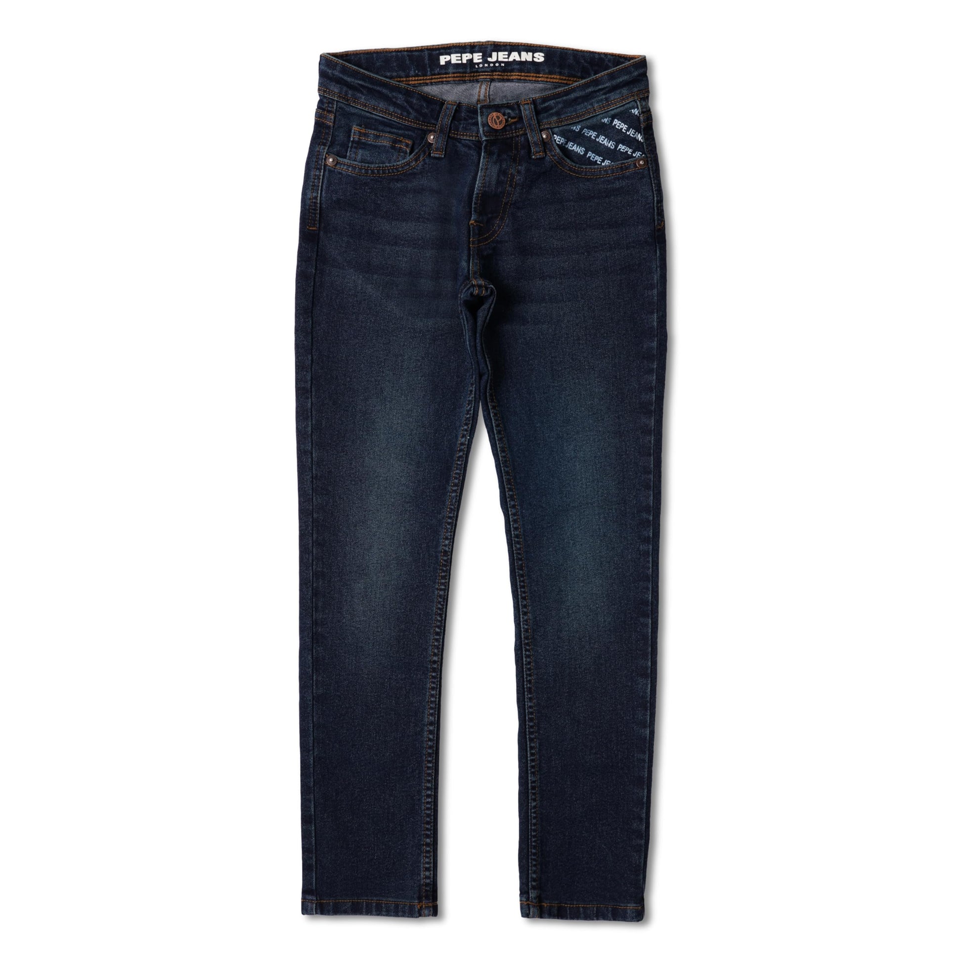 Pepe Jeans Cashed Mid Waist Slim Fit Denim, Tinted Indigo, 6