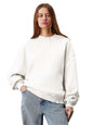 Kotty WomenS Fleece Sweatshirt Solid Pattern With Classic Round Neck(White,S)