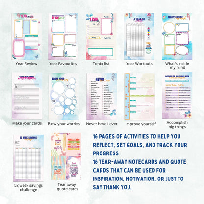 Doodle | The Happiness 2024 Wiro Bound Planner with 100+ Stickers | A5 | Hard Bound | Undated | Yearly, Monthly, Daily Planner D