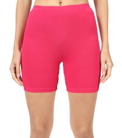 SHODOX Womens Anti Bacterial Cycling Shorts, Under Skirt Biker Shorts, High Waist Stretchable Yoga Shorts & Gym Workout Skin Fi
