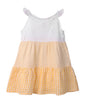MIX-MATCH  TIERED  DRESS YELLOW