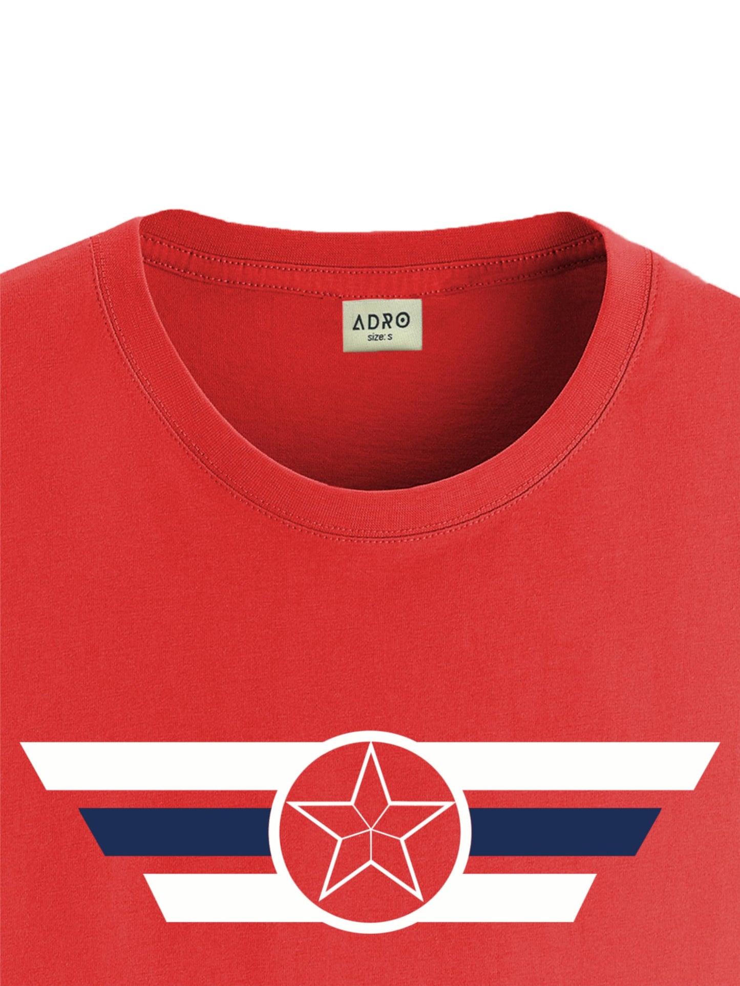 ADRO Men's Solid Regular Fit T-Shirt (RN24-CAP-RD_Red