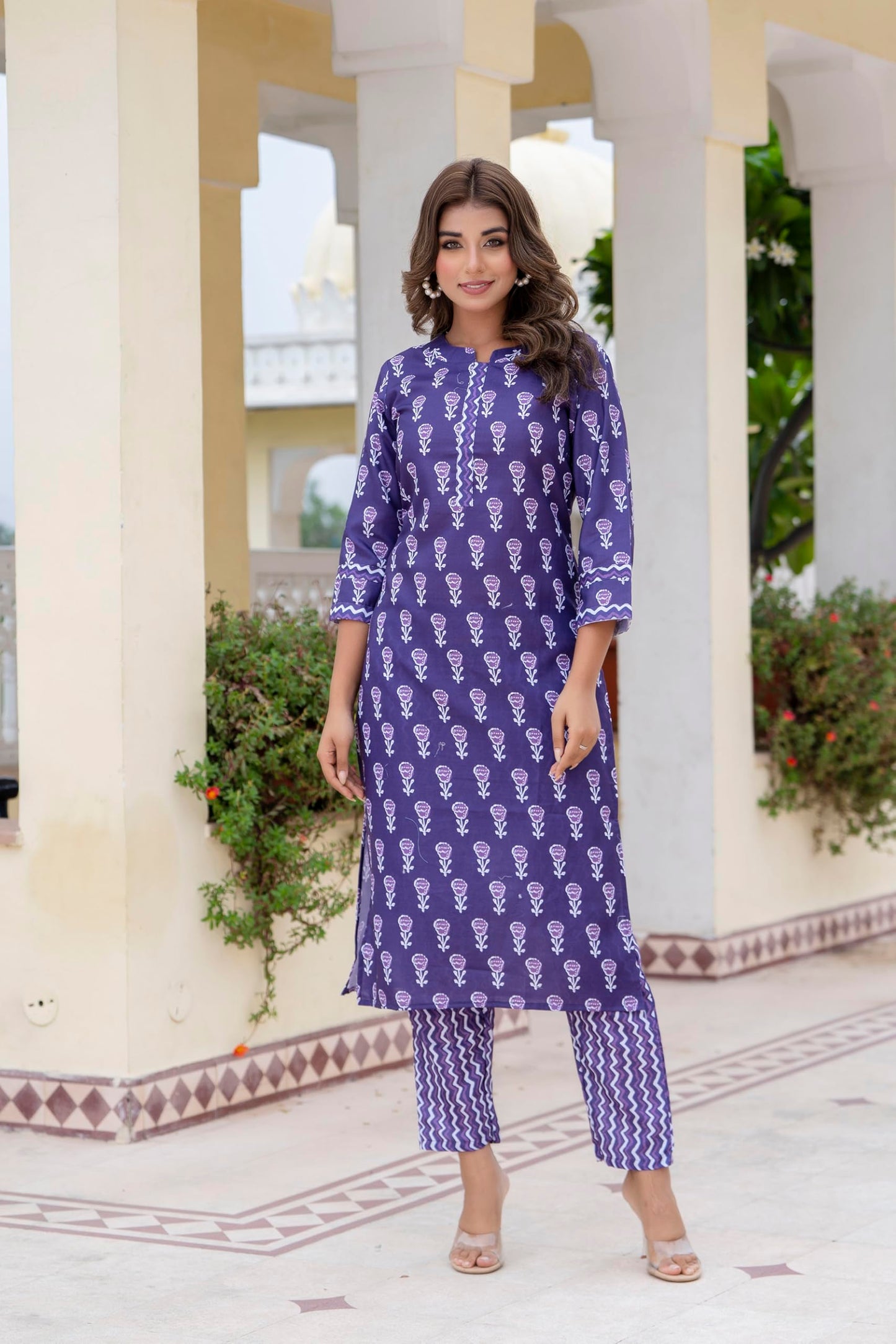 Yashika Regular Printed Cotton Blend Straight Kurta Pant Set-Elegant Ethnic Wear Ensemble Modern Women, Perfect for Any Occasion