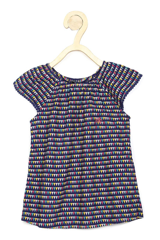 Allen Solly Girls Regular Fit Printed Casual Round Neck T-Shirt