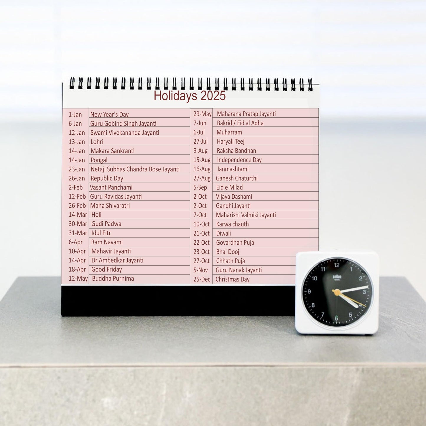 Accuprints Motivational 2025 Calendar for Desk Planner Office Home Table New Year Hanging Kids All Year Students Planning New Ma