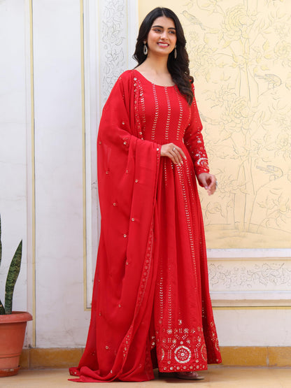 Fashion Basket Embroidered Anarkali Dress For Women