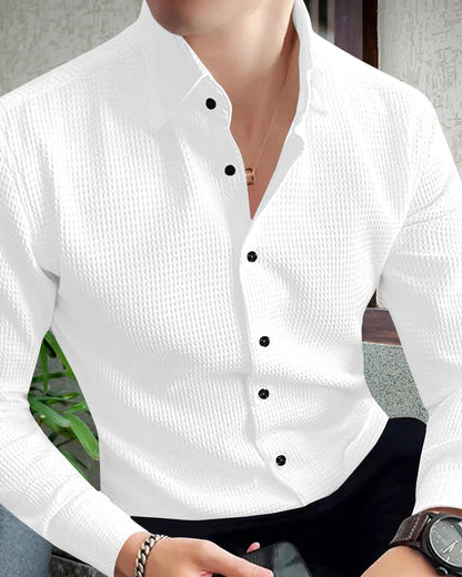 I Enterprise MenS Regular Fit Shirt (Av_Sr133_White