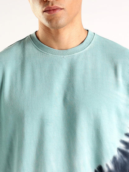 ADRO Trendy Oversized Baggy Fit Drop Shoulder Tshirt in Tie & Dye Style | French Terry Cotton Heavy Fabric Crew Neck T Shirt for