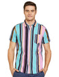 Ketch Slim Fit Stripe Pink/Aqua Blue Shirt