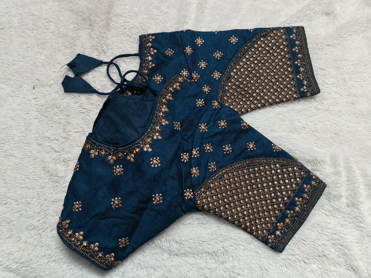 Vihu Fashion WomenS Readymade Blouse Multi Golden Codding Sequence Embroidery Work Indian Ethnic Designer Stitched Readymade Sa