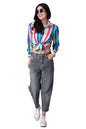 POPWINGS Printed Full-Sleeves Regular-Fit Satin Printed Shirt for Women Stylish Western Casual Wear