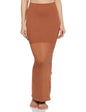 Clovia Womens Petticoat Style Saree Shapewear with Side Slit (SW0023A24_Brown_XXL)