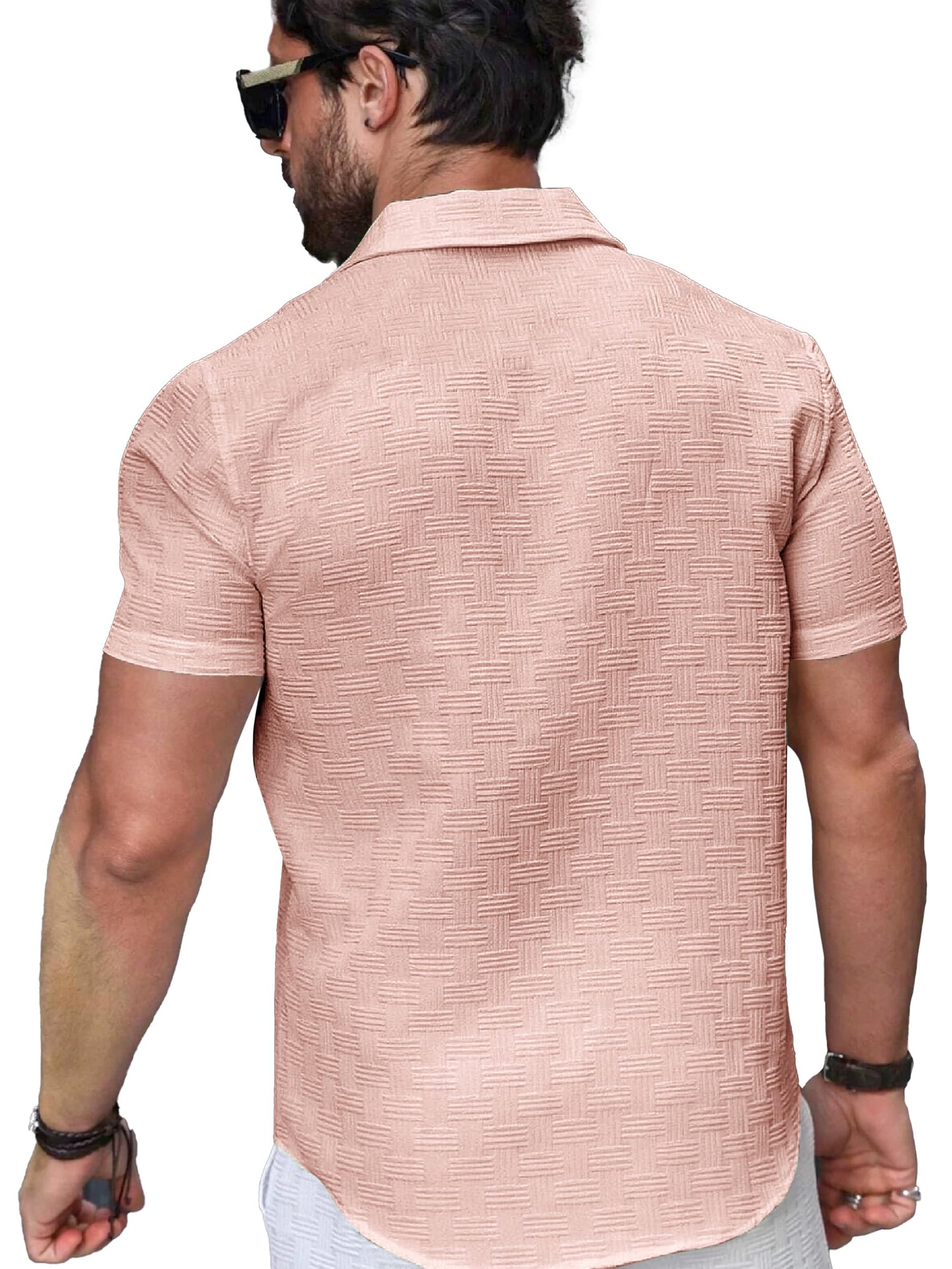 Noble Monk MenS Solid Casual Shirt | Half Sleeve | Regular Fit | Polo Shirt For Men